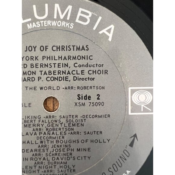 Leonard Bernstein "The Joy Of Christmas" Vinyl LP XSM 75090 Record Album - Picture 3 of 5